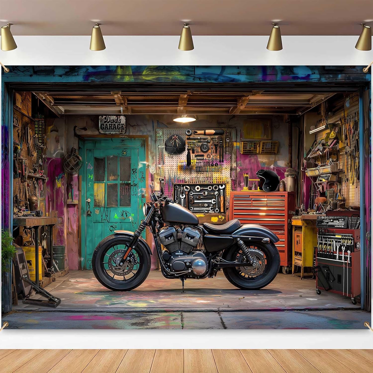 Workshop Tools Background - Motor Garage Fotografie Achtergrond Graffiti Motor