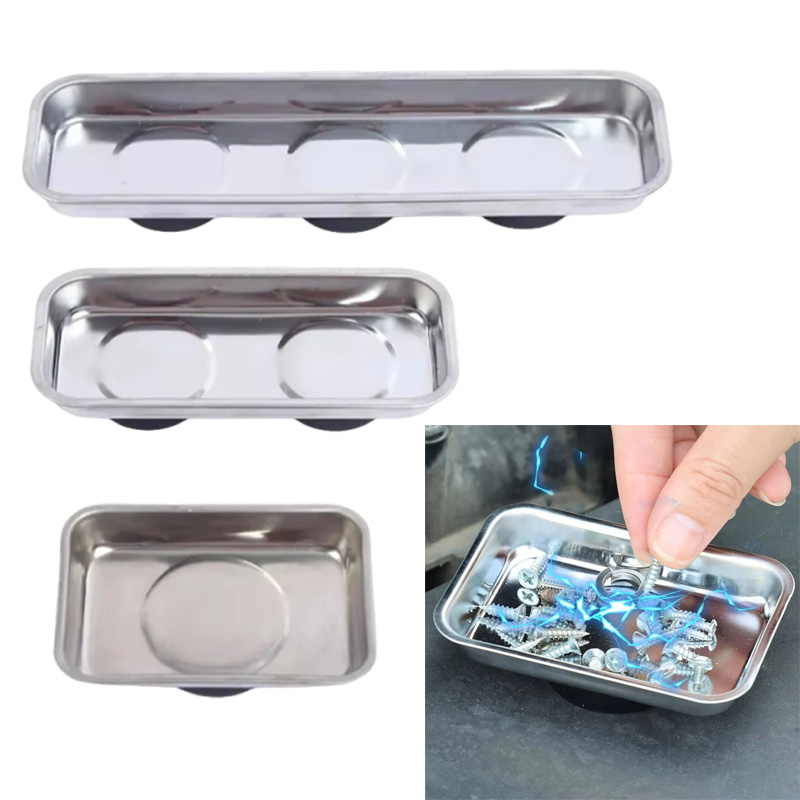 Magnetic Parts Tray - Vierkante magnetische kom Duurzame magnetische roestvrijstalen