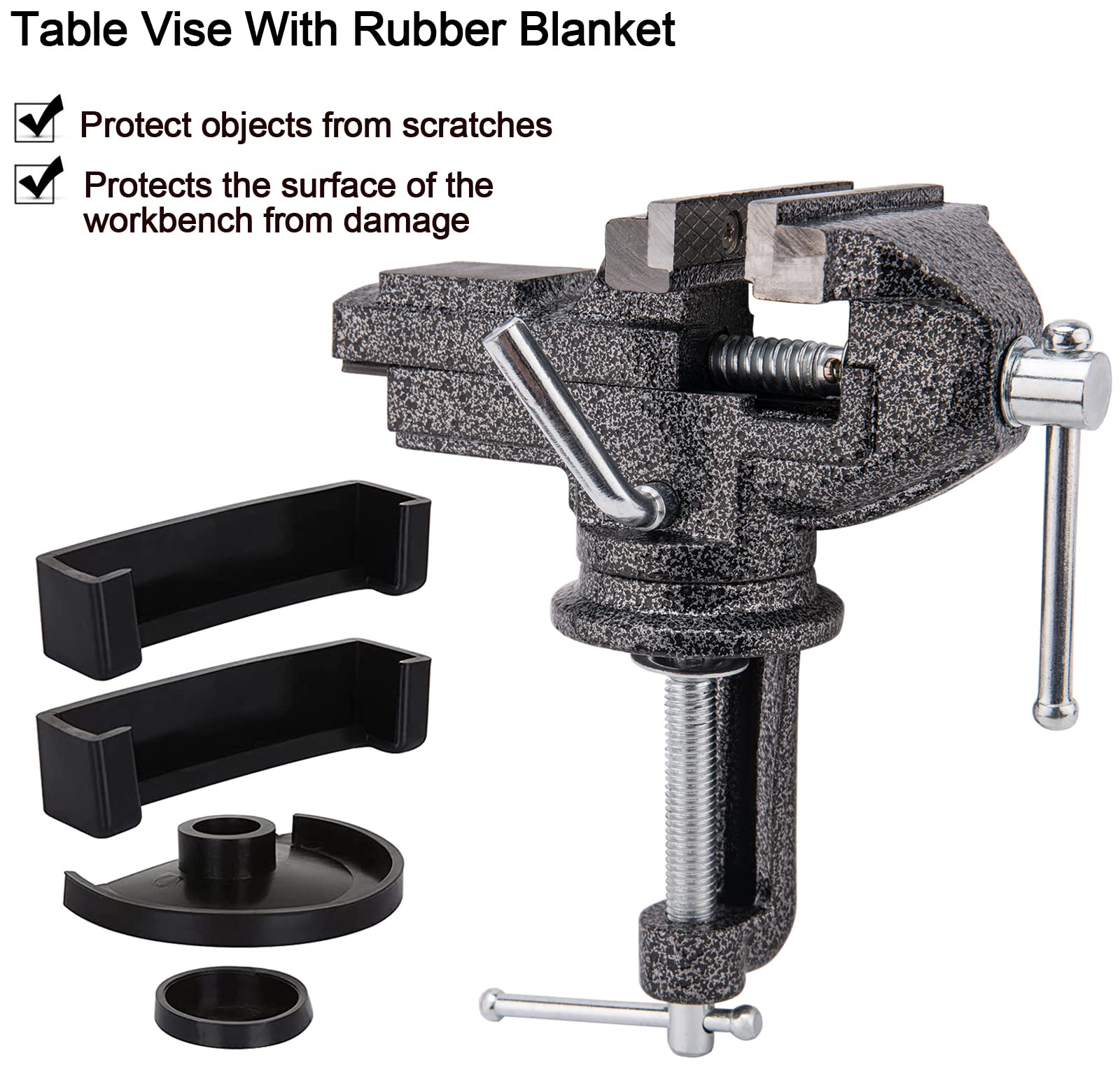 Bench Vise Swivel - Multifunctionele zware tafelklem Mini aluminium bankschroef
