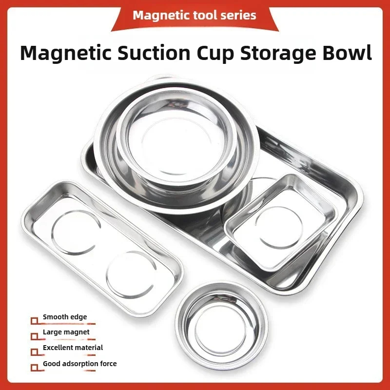 Magnetic Parts Tray - Ronde/Vierkante Magnetische Schaal, Duurzaam met Magnetische
