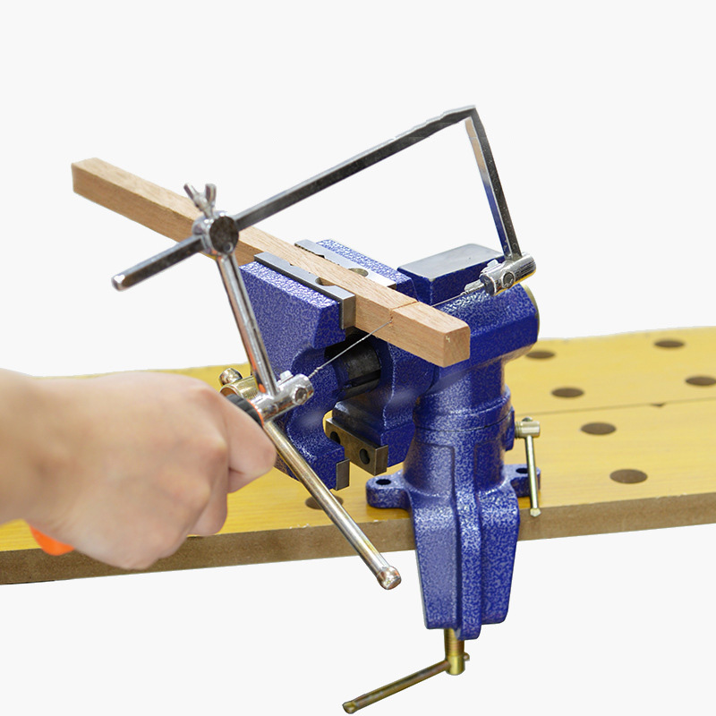 Bench Vise Swivel - Dubbele Kaak Tafelbankschroef Draaibare Basis 360