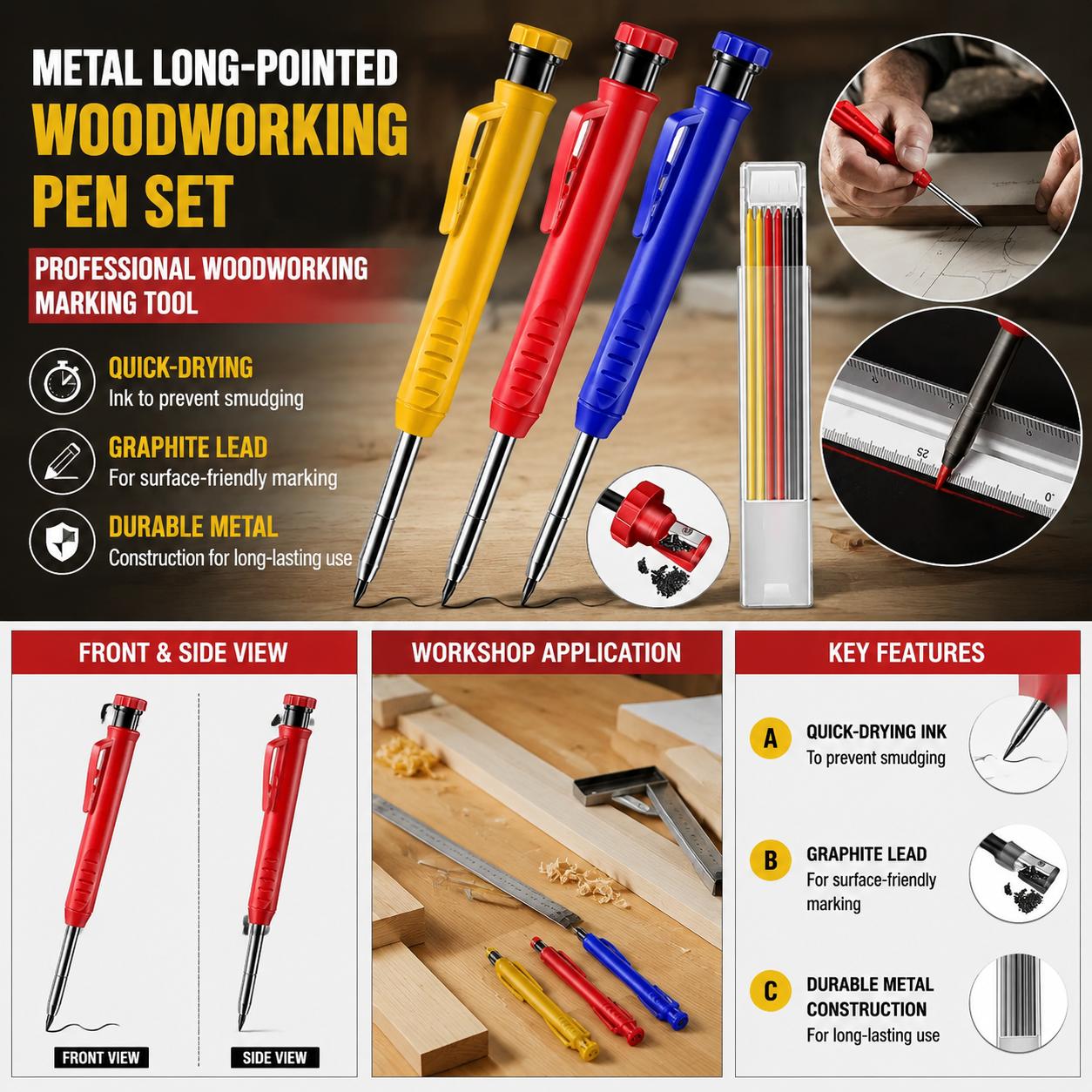 Workshop Tools In Engineering - Professionele Hoge Precisie Metalen Lange Punt