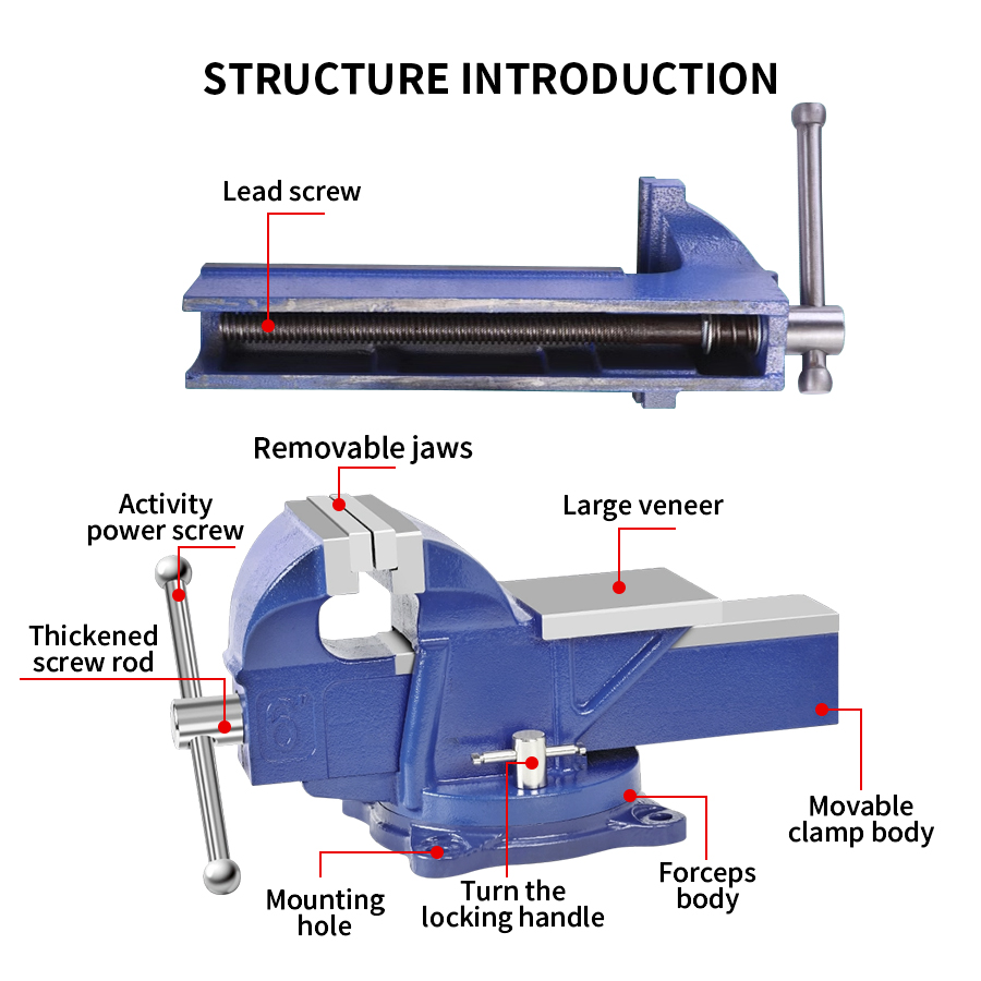 Zware 3 inch bankschroef 4,5KG - Bench Vise Swivel recensie en prijs