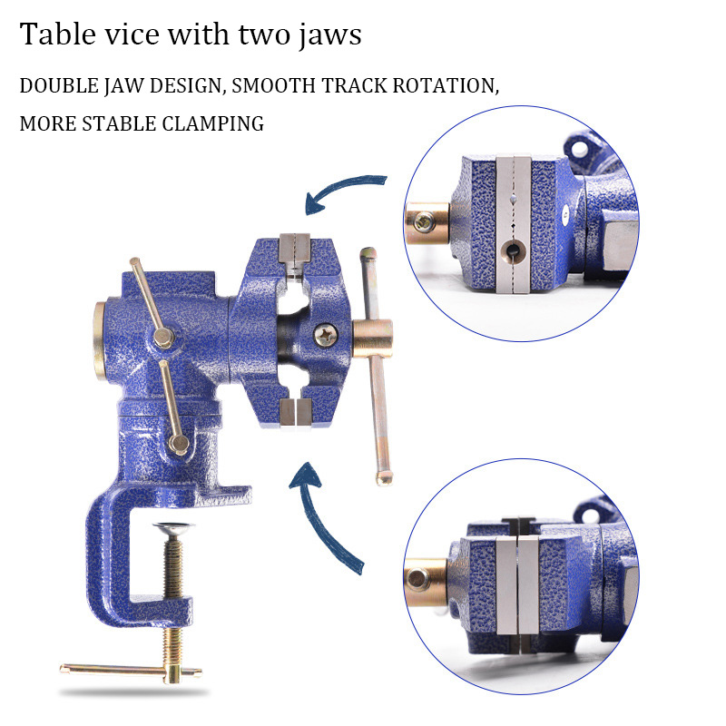 Dubbele Kaak Tafelbankschroef  - Bench Vise Swivel recensie en prijs