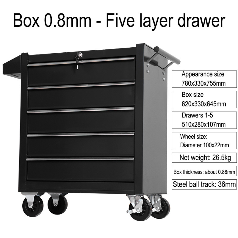 5-laden werkplaatswagen met ge - Workshop Tools Trolley recensie en prijs