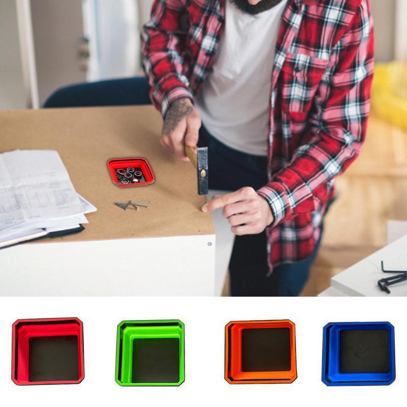 Kleurrijke vierkante siliconen - Magnetic Parts Tray recensie en prijs