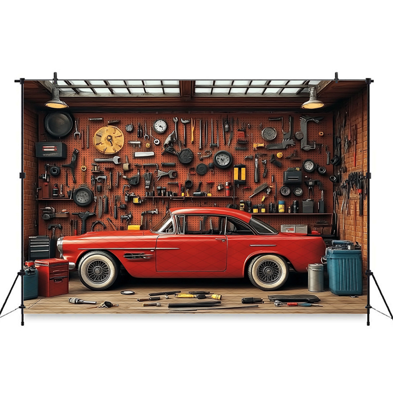 Mocsicka Rode Klassieke Auto G - Workshop Tools Background recensie en prijs