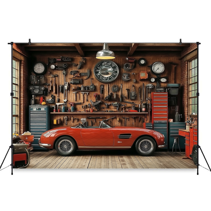 Mocsicka Rode Klassieke Auto G - Workshop Tools Background recensie en prijs