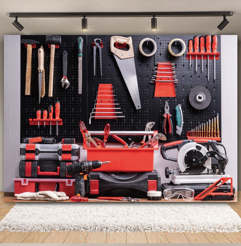 Vintage garage achtergronden a - Workshop Tools Background recensie en prijs
