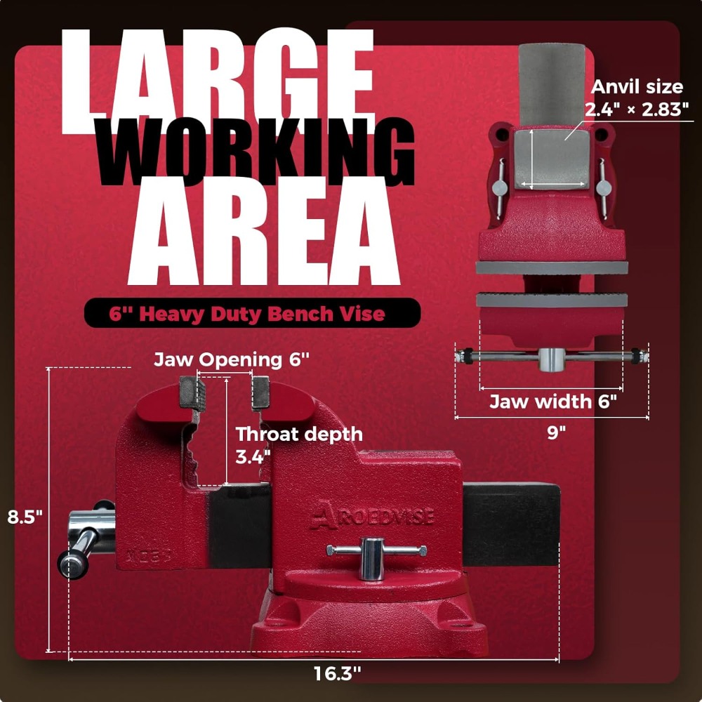 Zware bankschroef met 360 grad - Bench Vise Swivel recensie en prijs