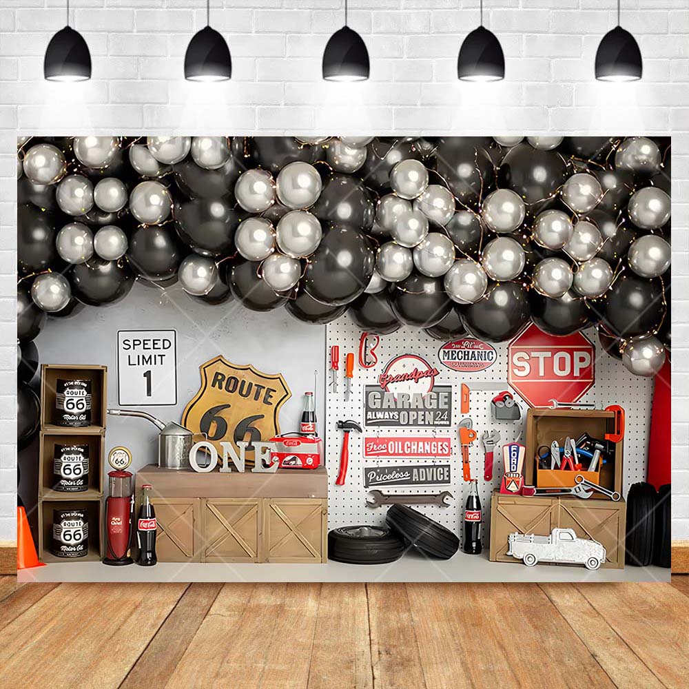 Retro motorfiets auto reparati - Workshop Tools Background recensie en prijs