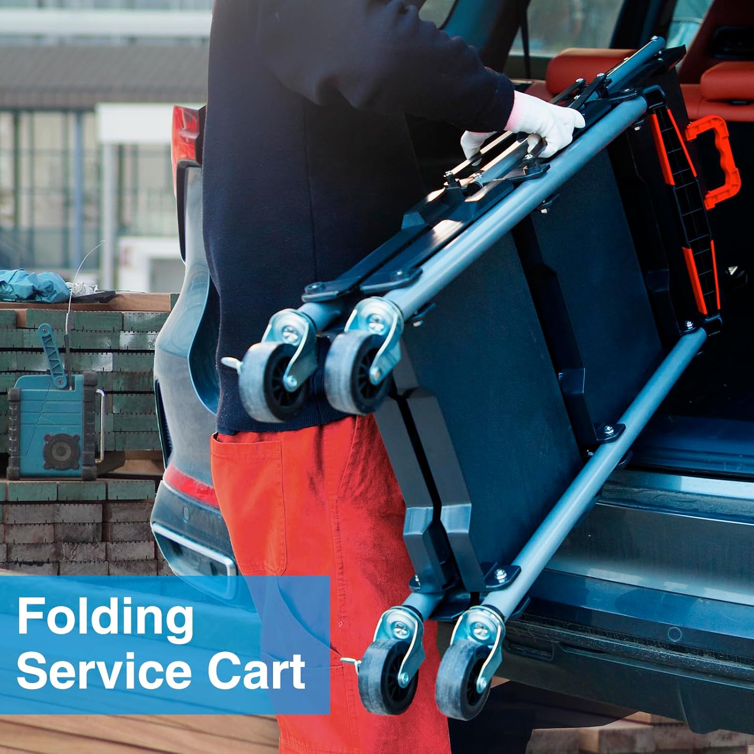 3-laags opvouwbare rollende we - Workshop Tools Trolley recensie en prijs