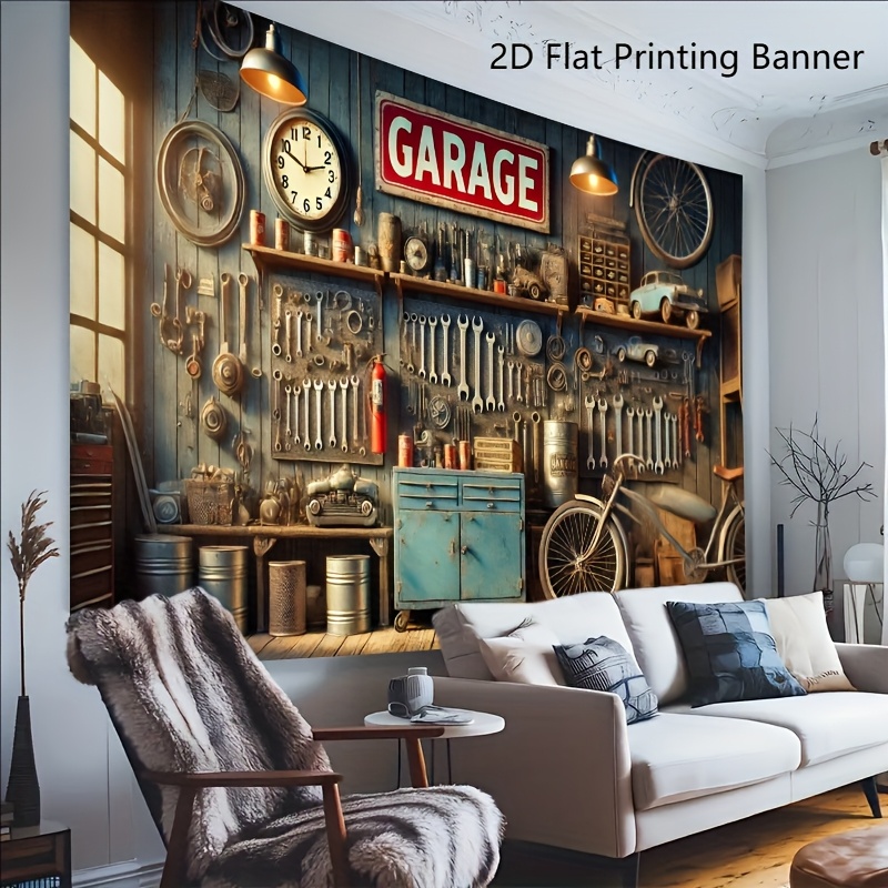 Industriële garage achtergrond - Workshop Tools Background recensie en prijs